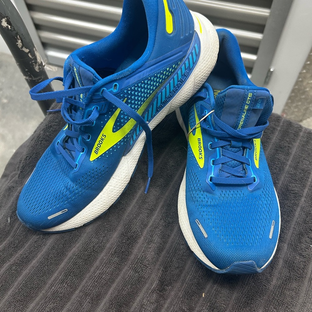 Blue and Yellow Sports Running Shoes